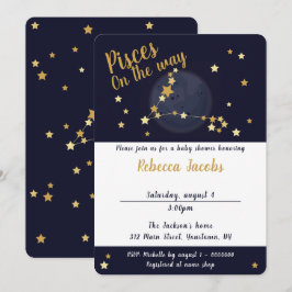 Pisces zodiac Baby Shower Einladung