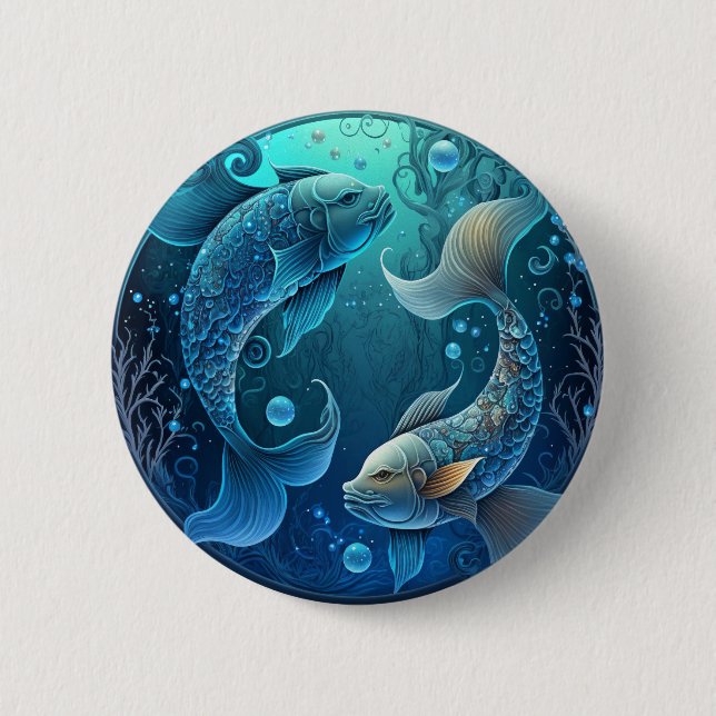 Pisces Zodiac Button (Vorderseite)