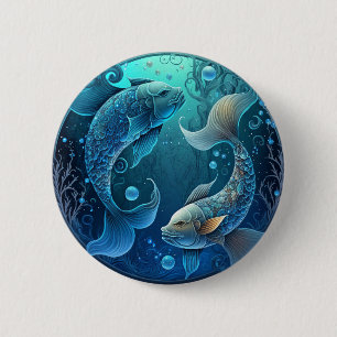 Pisces Zodiac Button