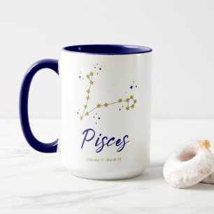 Pisces Zodiac Constellation Fish Starry Horoscope Tasse