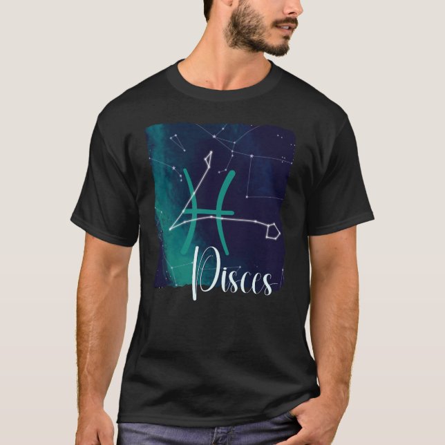 Pisces Zodiac Constellation T-Shirt (Vorderseite)