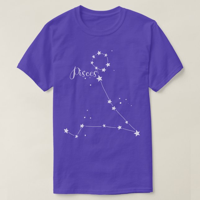Pisces Zodiac Constellation T - Shirt (Design vorne)