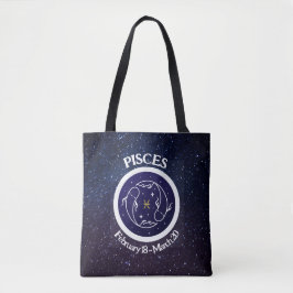Pisces Zodiac Design Tote Bag
