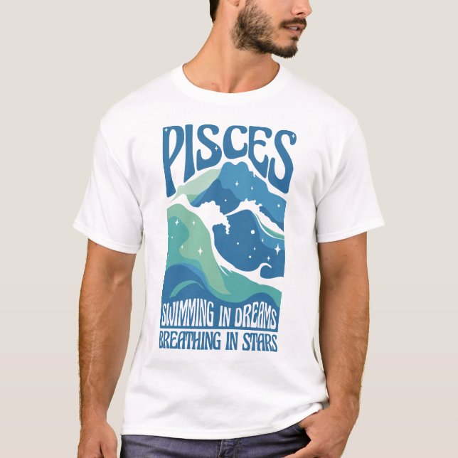 Pisces Zodiac Dream Ocean Tee (Vorderseite)