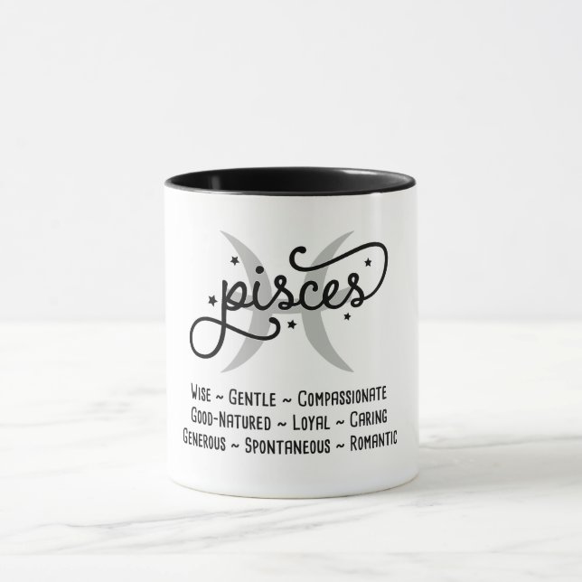 Pisces Zodiac-Eigenschaften Tasse (Zentrum)