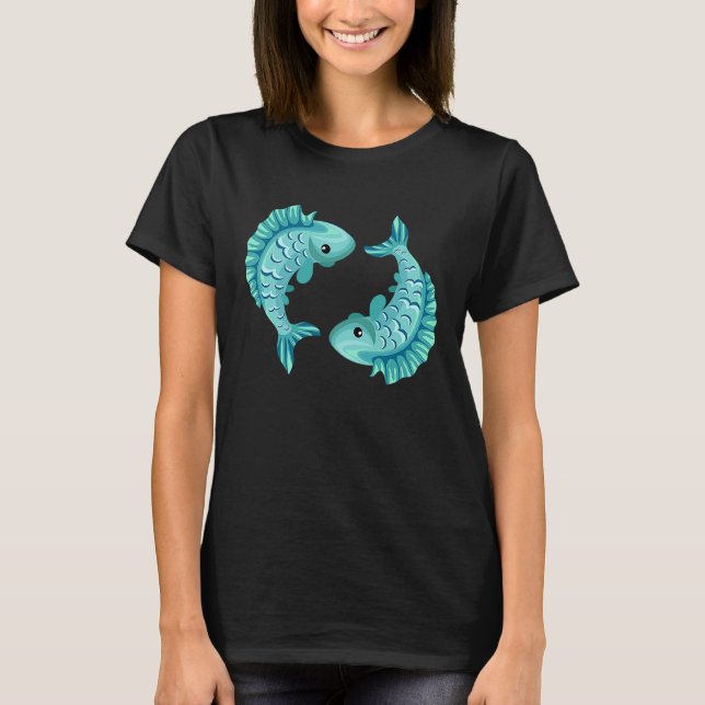 Pisces Zodiac Horoscope Astrology Astronomy Women  T-Shirt (Vorderseite)