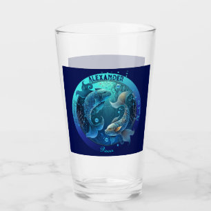 Pisces Zodiac individuell anpassbares Bier Glas
