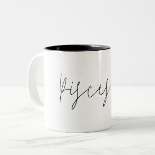 Pisces Zodiac Minimalistische Tasse