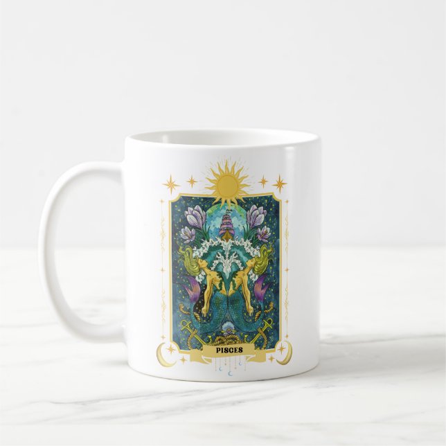 Pisces Zodiac Sign 11 oz Kaffeetasse (Links)