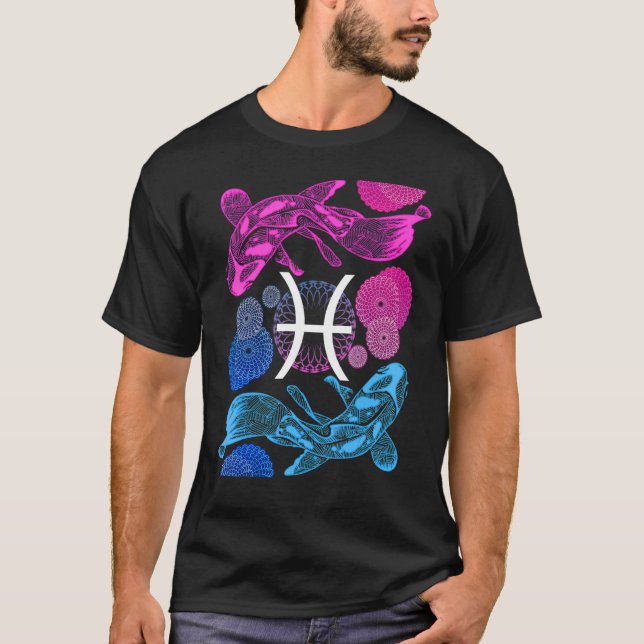 Pisces Zodiac Sign Astrologie 1 T-Shirt (Vorderseite)