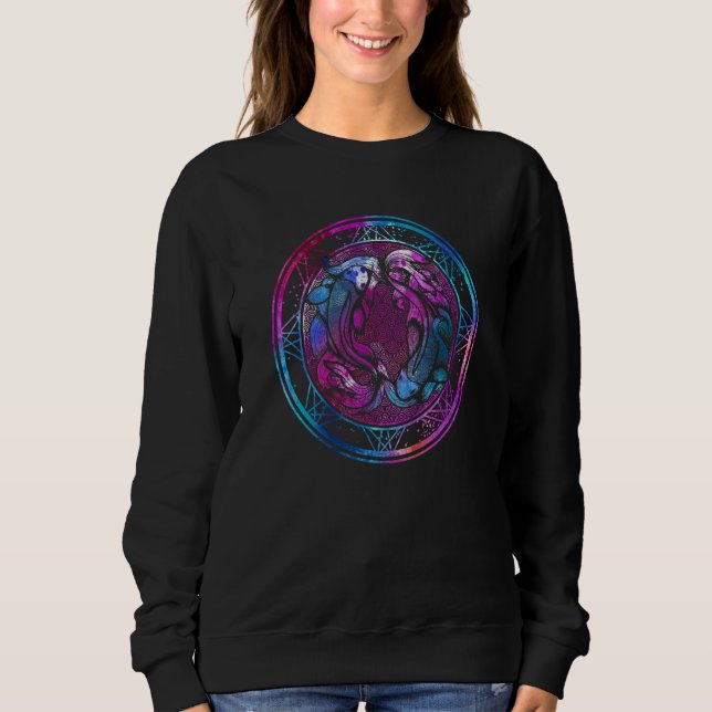 Pisces Zodiac Sign Astrologie Sweatshirt (Vorderseite)