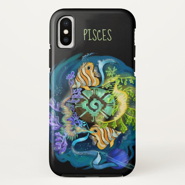 Pisces Zodiac Sign Case-Mate iPhone Hülle (Rückseite)