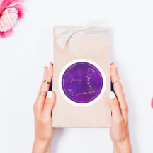 Pisces Zodiac Sign Gold Foil Constellation