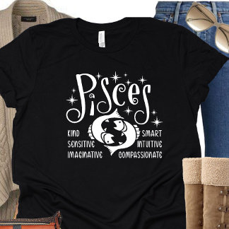 Pisces Zodiac Sign Horoskop Persönliche Merkmale T-Shirt