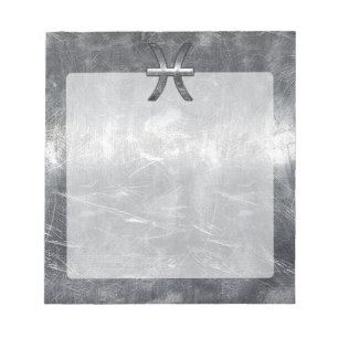 Pisces Zodiac Sign im Grunge-Stil Notizblock