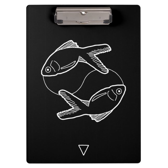 Pisces Zodiac Sign Klemmbrett (Vorderseite)