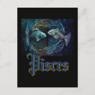 Pisces Zodiac Sign Postcard Postkarte