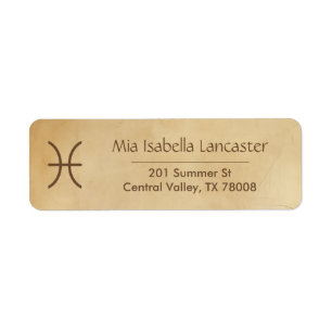 Pisces Zodiac Sign - Rücksendeadressen-Aufkleber