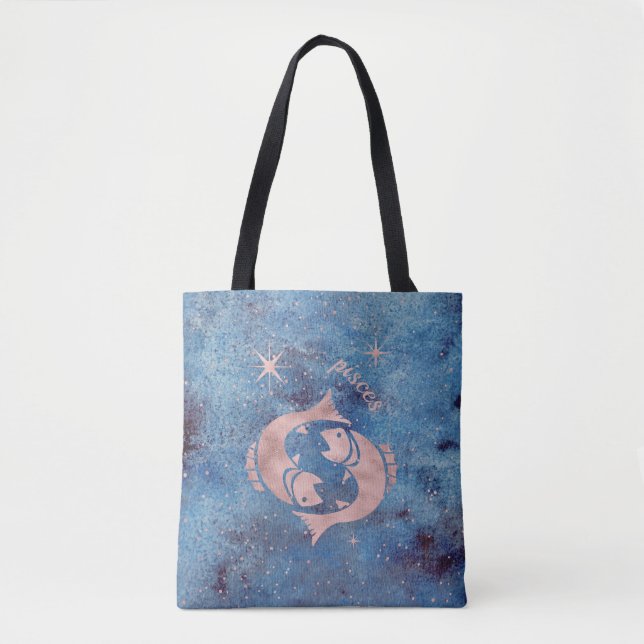 Pisces Zodiac Sign Tote Bag (Vorderseite)