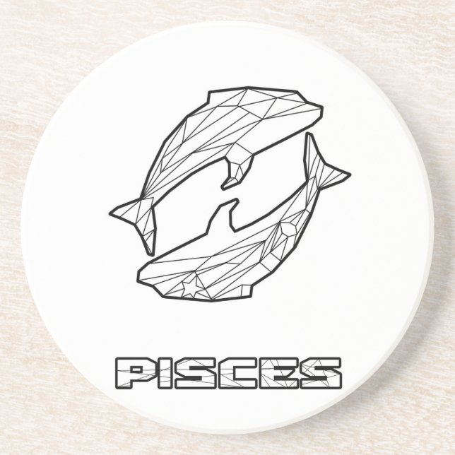 Pisces Zodiac Sign Untersetzer (Vorne)