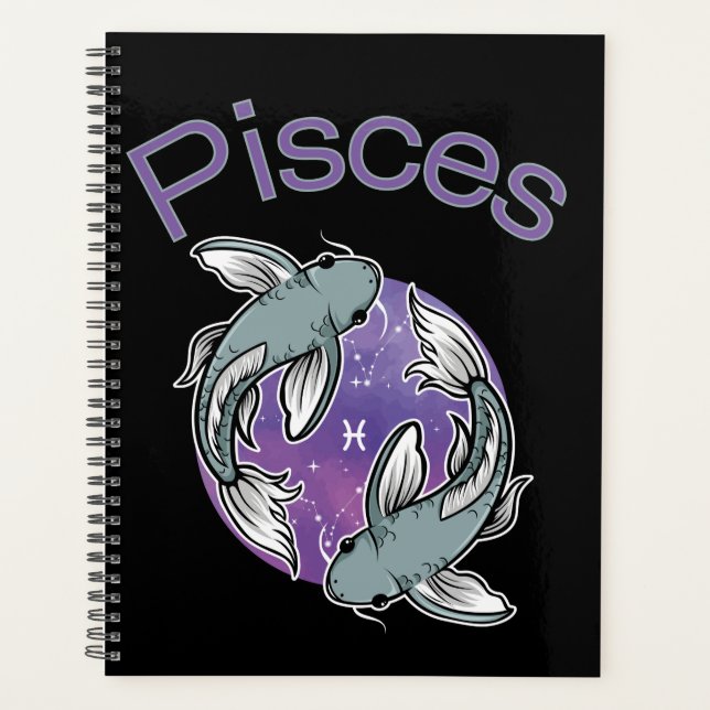 Pisces Zodiac Signature Calendar Planner Planer (Vorderseite)