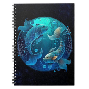Pisces Zodiac Spiral Notebook Notizblock