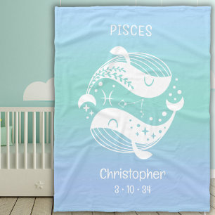 Pisces Zodiac Star Name Birthdate Blue Baby Fleecedecke