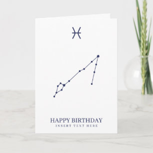 Pisces Zodiac Star Sign Custom Geburtstag Karte