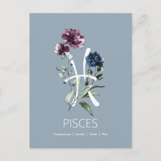 Pisces Zodiac Star Sign Postkarte