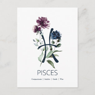Pisces Zodiac Star Sign Postkarte
