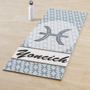 Pisces Zodiac Symbol Element von K Yoncich Yogamatte