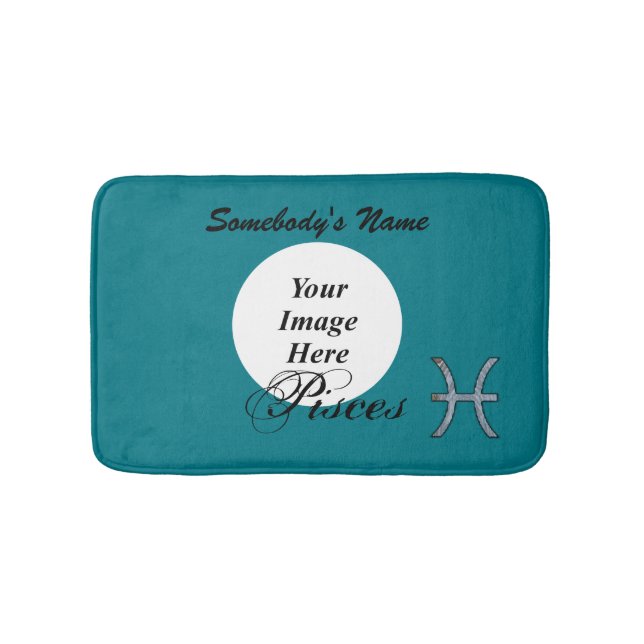 Pisces Zodiac Symbol Element von Kenneth Yoncich Badematte (Vorderseite)