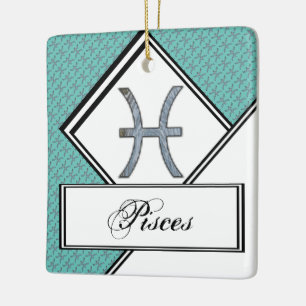 Pisces Zodiac Symbol Element von Kenneth Yoncich Keramikornament