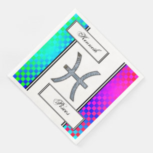Pisces Zodiac Symbol Element von Kenneth Yoncich Serviette