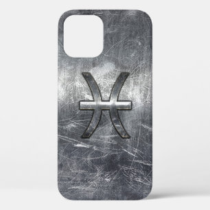 Pisces Zodiac Symbol in Grunge Steel Print Case-Mate iPhone Hülle
