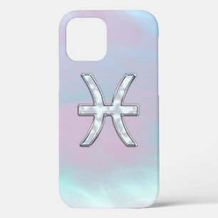 Pisces Zodiac Symbol Mother of Pearl iPhone Hülle