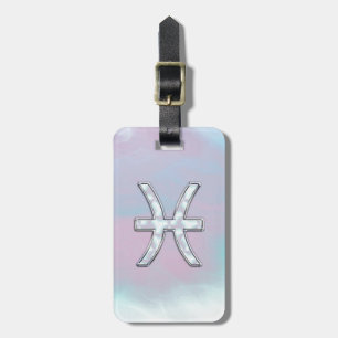 Pisces Zodiac Symbol Mutter der Perldekoration Gepäckanhänger