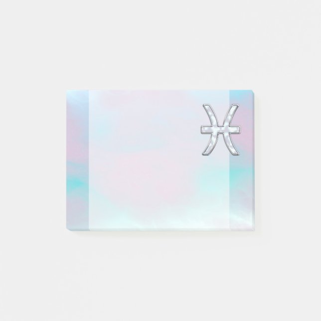 Pisces Zodiac Symbol Mutter der Perldekoration Post-it Klebezettel (Vorderseite)