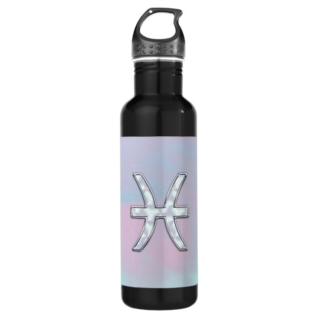 Pisces Zodiac Symbol Mutter der Perldekoration Trinkflasche (Vorderseite)