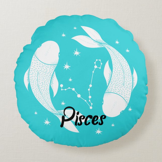 Pisces Zodiac Throw Kissen (Vorderseite)