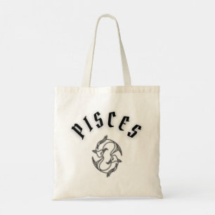 Pisces Zodiac Tote Bag   100% Öko-freundlich Baumw Tragetasche