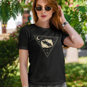 Pisces Zodiac-Unterwasserelement in Gold T-Shirt