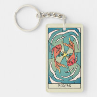 Pisces Zodiac Unterzeichnung Abstrakter Kunst Vint