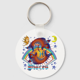 Pisces-Zodiac-V-1 Schlüsselanhänger