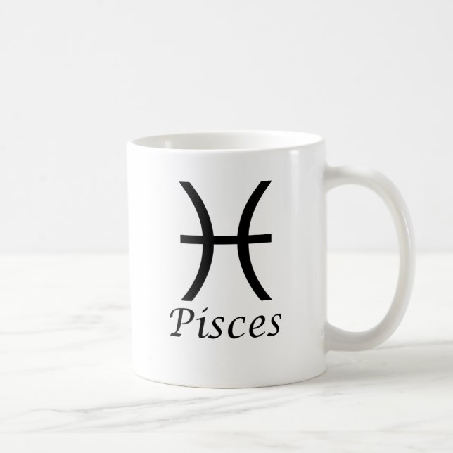 "Pisces" Zodiac-Zeichen Kaffeetasse (Rechts)