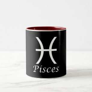 "Pisces" Zodiac-Zeichen Zweifarbige Tasse