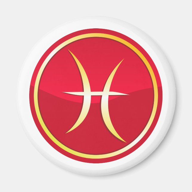 Pisces - Zodiaka-Zeichen Magnet (Vorne)
