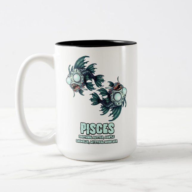 Pisces Zombie Zweifarbige Tasse (Links)