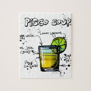 Pisco saures Cocktail-Rezept Puzzle
