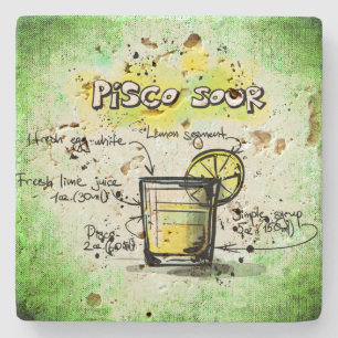 Pisco Sour Drink Rezept Steinuntersetzer